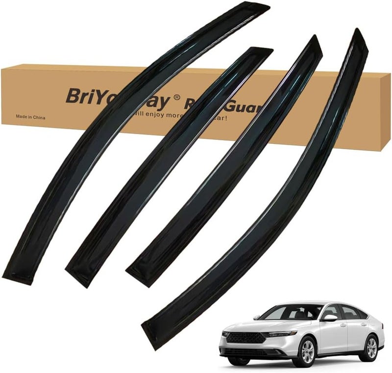 BriYorWay Vent Shades Rain Guards for Honda Accord 2023 2024 2025 Accessories, for Honda Accord Window Deflectors Window Visors - Image 1